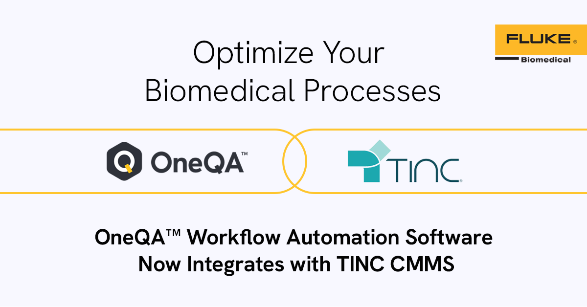 OneQA and TINC CMMS logos