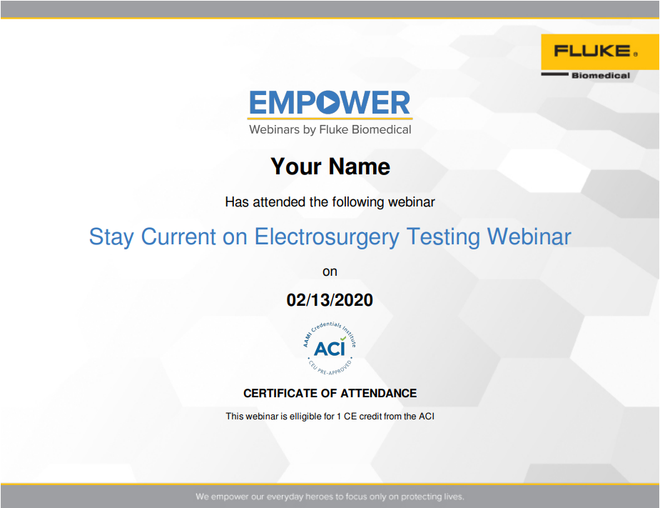 Empower webinars sample certificate