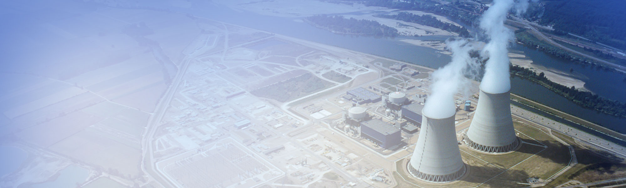 Aerial view of power plant