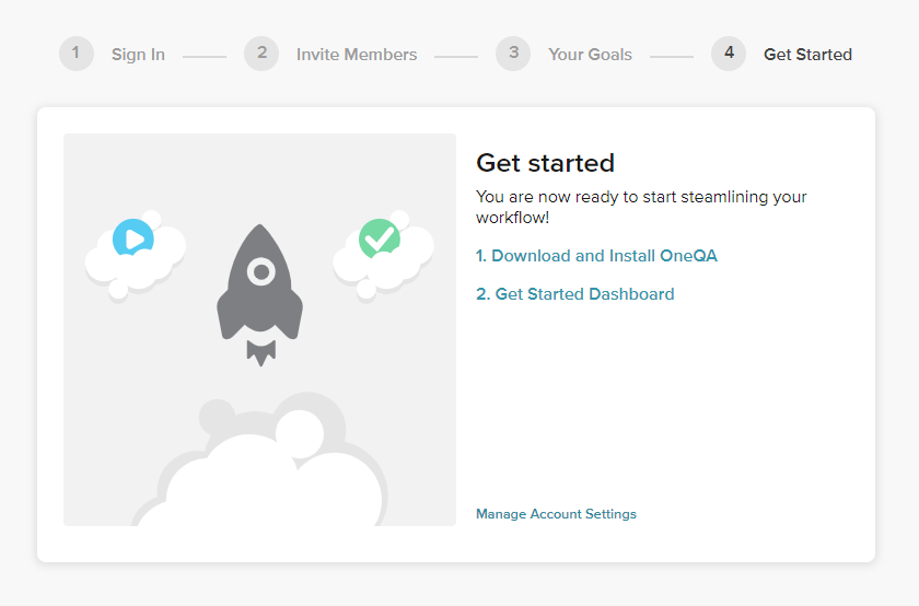 OneQA Get started instructions 