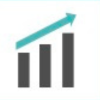 Graph pointing up icon