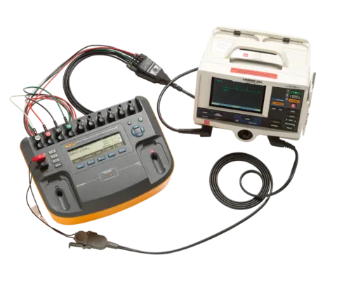 Impulse 7000DP connected to a defibrillator