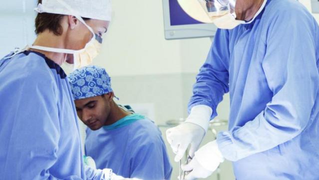 Operating room with staff