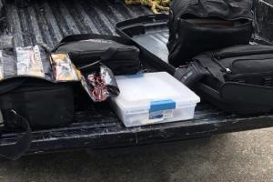 Lost equipment in back of truck