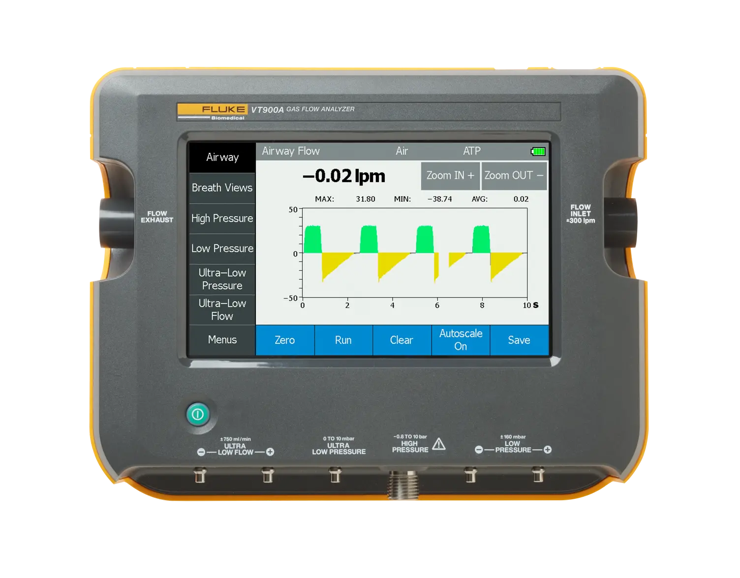 Gas Flow Analyzer Ventilator Tester vt900a center front