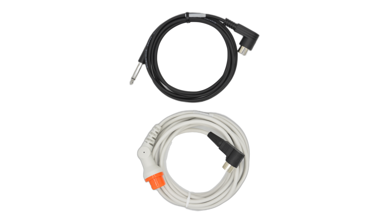 Black cable and white cable
