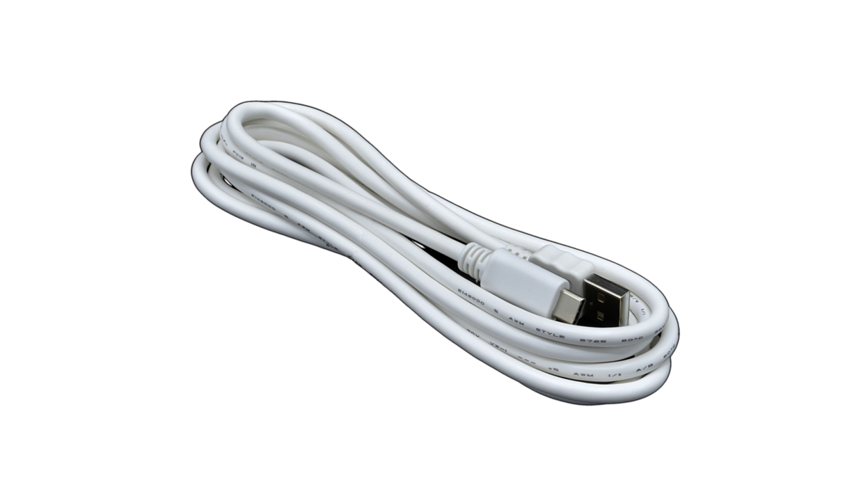 Folded cable with USB-A and USB-C ends