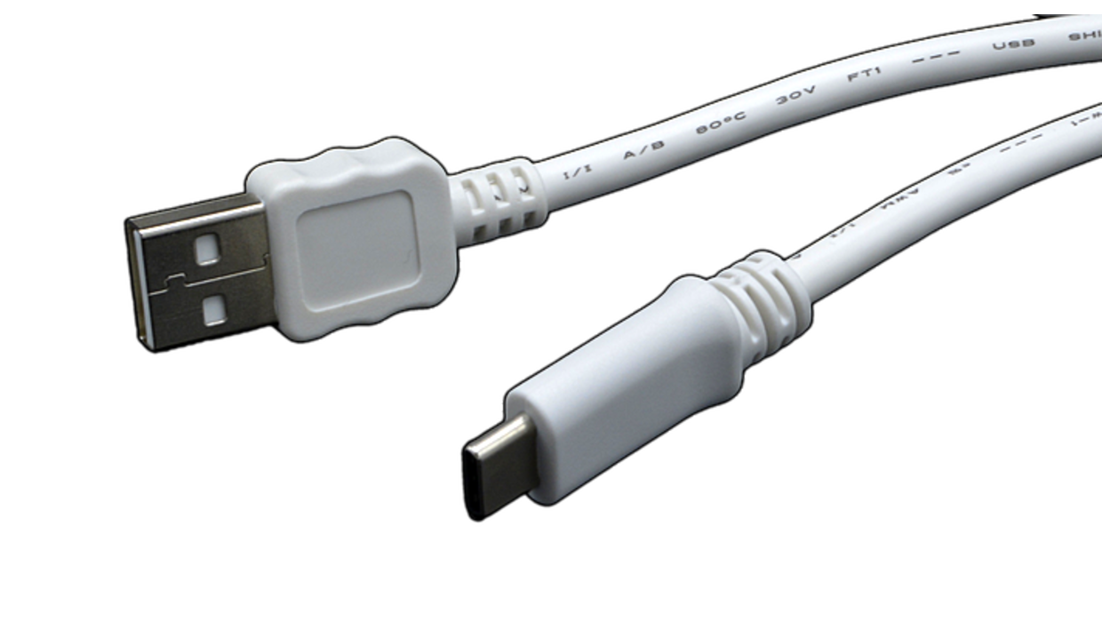 USB-A and USB-C cable ends