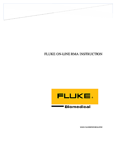 Service On-line RMA instructions