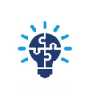 Lightbulb puzzle icon