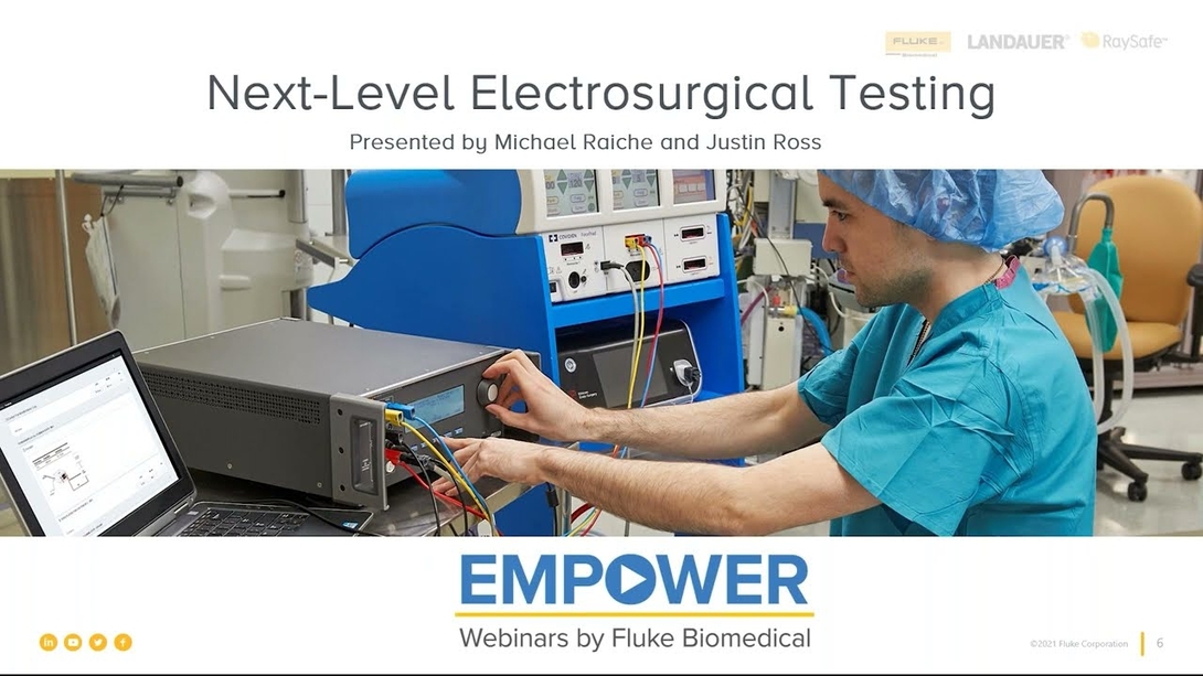 Man working with biomedical device