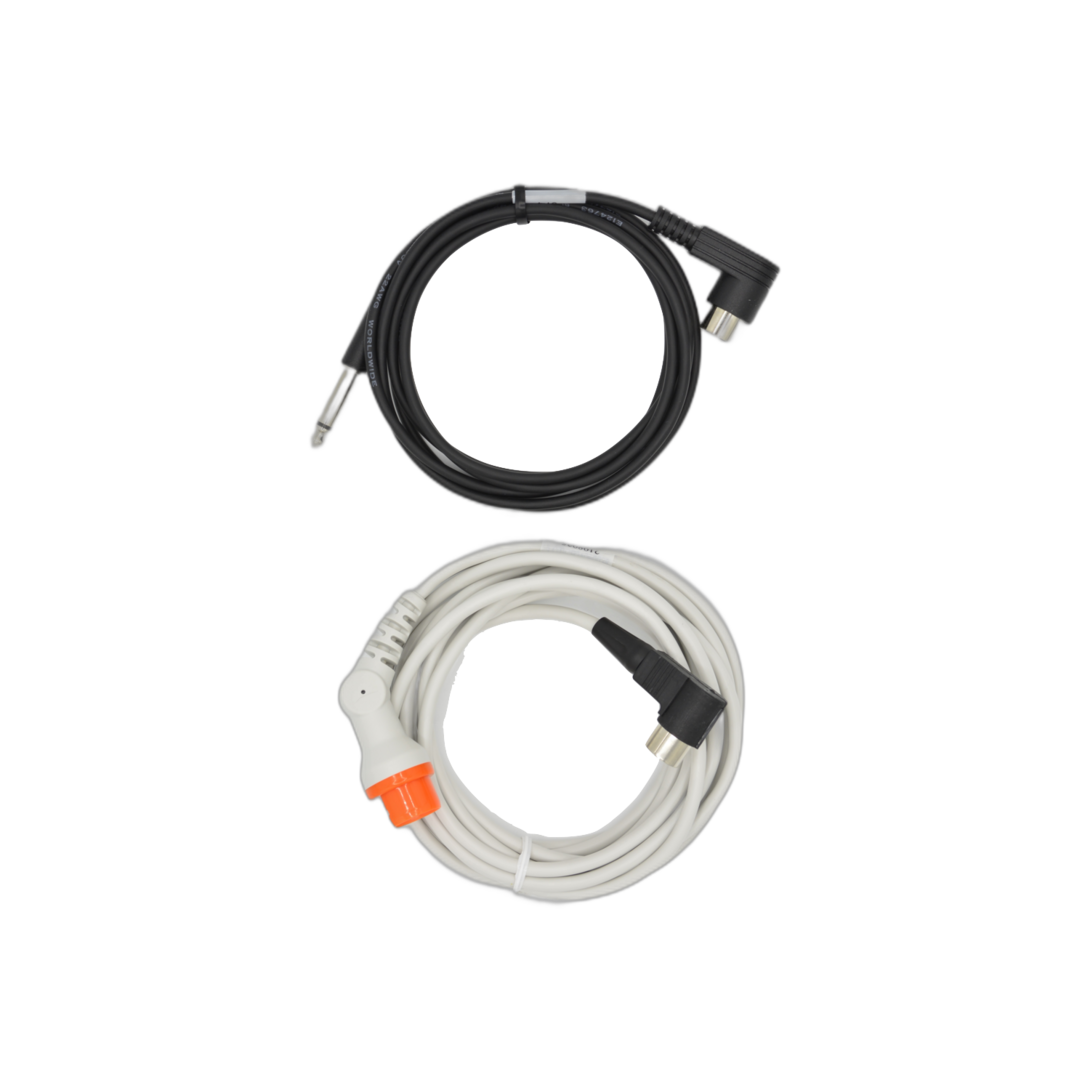 Black cable and white cable