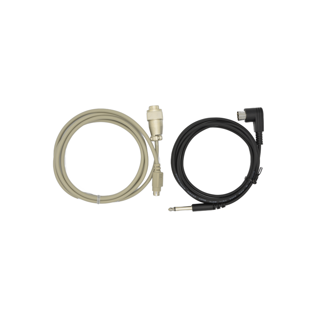 Black cable and gray cable