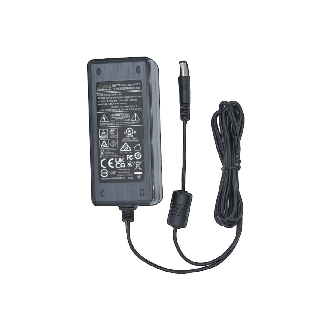 Power supply with cord and connector